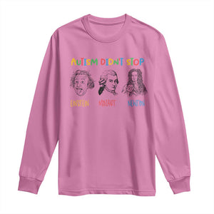 Autism Didn't Stop Einstein Mozart Newton Long Sleeve Shirt Autism Awareness TS11 Azalea Print Your Wear