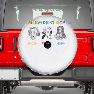 Autism Didn't Stop Einstein Mozart Newton Spare Tire Cover Autism Awareness TS11 White Print Your Wear