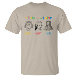 Autism Didn't Stop Einstein Mozart Newton T Shirt Autism Awareness TS11 Sand Print Your Wear