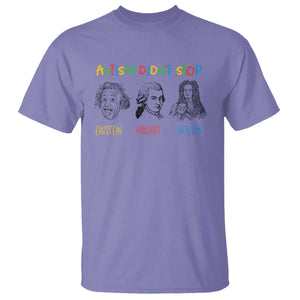 Autism Didn't Stop Einstein Mozart Newton T Shirt Autism Awareness TS11 Violet Print Your Wear