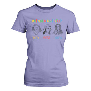 Autism Didn't Stop Einstein Mozart Newton T Shirt For Women Autism Awareness TS11 Violet Print Your Wear