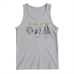 Autism Didn't Stop Einstein Mozart Newton Tank Top Autism Awareness TS11 Athletic Heather Print Your Wear