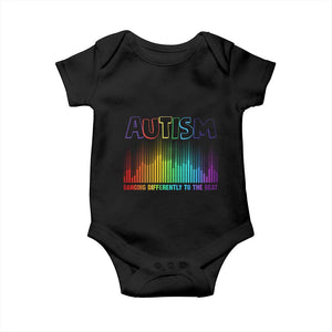 Autism Awareness Baby Onesie Autism Dancing Differently To The Beat TS11 Black Print Your Wear