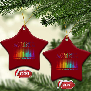 Autism Awareness Ceramic Ornament Autism Dancing Differently To The Beat TS11 Print Your Wear