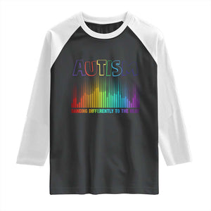 Autism Awareness Raglan Shirt Autism Dancing Differently To The Beat TS11 Black White Print Your Wear