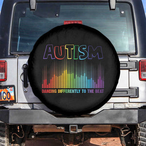 Autism Awareness Spare Tire Cover Autism Dancing Differently To The Beat TS11 No hole Black Print Your Wear