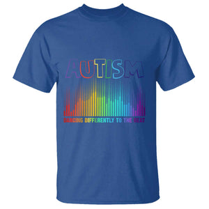 Autism Awareness T Shirt Autism Dancing Differently To The Beat TS11 Royal Blue Print Your Wear