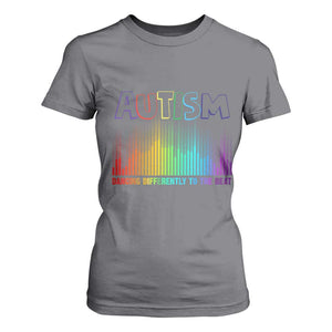 Autism Awareness T Shirt For Women Autism Dancing Differently To The Beat TS11 Charcoal Print Your Wear