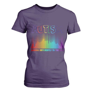 Autism Awareness T Shirt For Women Autism Dancing Differently To The Beat TS11 Purple Print Your Wear