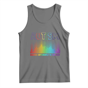 Autism Awareness Tank Top Autism Dancing Differently To The Beat TS11 Black Heather Print Your Wear