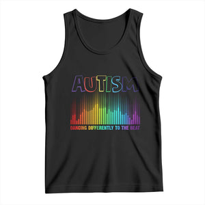 Autism Awareness Tank Top Autism Dancing Differently To The Beat TS11 Black Print Your Wear
