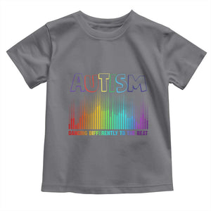 Autism Awareness Toddler T Shirt Autism Dancing Differently To The Beat TS11 Charcoal Print Your Wear