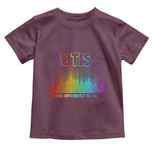Autism Awareness Toddler T Shirt Autism Dancing Differently To The Beat TS11 Maroon Print Your Wear