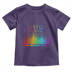 Autism Awareness Toddler T Shirt Autism Dancing Differently To The Beat TS11 Purple Print Your Wear