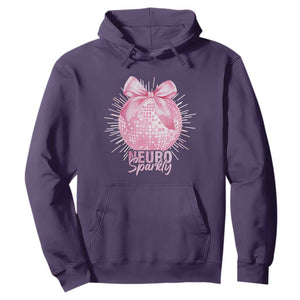 Neurodivergent Neuro Sparkly Hoodie Autism Spectrum ADHD Pink Bow Disco Ball TS11 Purple Print Your Wear