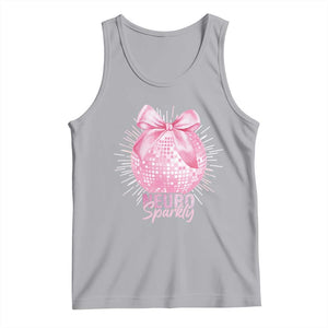 Neurodivergent Neuro Sparkly Tank Top Autism Spectrum ADHD Pink Bow Disco Ball TS11 Athletic Heather Print Your Wear