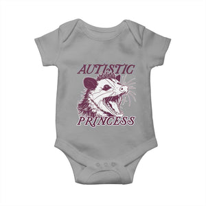 Funny Autistic Princess Baby Onesie Autism Awareness Opposum TS11 Sport Gray Print Your Wear