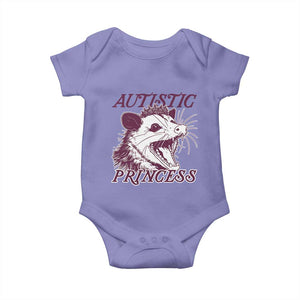 Funny Autistic Princess Baby Onesie Autism Awareness Opposum TS11 Violet Print Your Wear