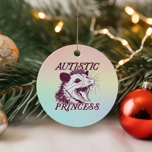 Funny Autistic Princess Ceramic Ornament Autism Awareness Opposum TS11 1pc Pastel Print Your Wear