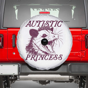 Funny Autistic Princess Spare Tire Cover Autism Awareness Opposum TS11 White Print Your Wear