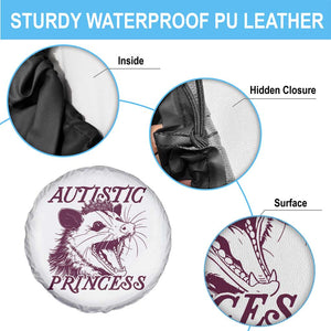 Funny Autistic Princess Spare Tire Cover Autism Awareness Opposum TS11 Print Your Wear