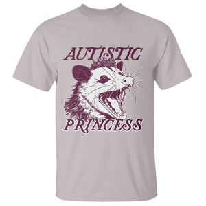 Funny Autistic Princess T Shirt Autism Awareness Opposum TS11 Ice Gray Print Your Wear
