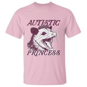 Funny Autistic Princess T Shirt Autism Awareness Opposum TS11 Light Pink Print Your Wear