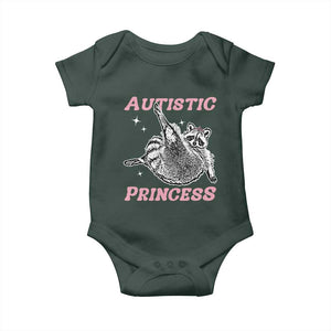 Funny Autistic Princess Baby Onesie Autism Awareness Raccoon TS11 Print Your Wear