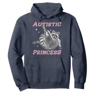 Funny Autistic Princess Hoodie Autism Awareness Raccoon TS11 Navy Print Your Wear