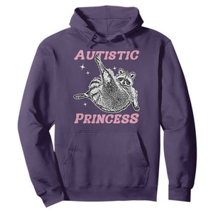 Funny Autistic Princess Hoodie Autism Awareness Raccoon TS11 Purple Print Your Wear