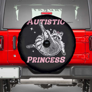 Funny Autistic Princess Spare Tire Cover Autism Awareness Raccoon TS11 Black Print Your Wear