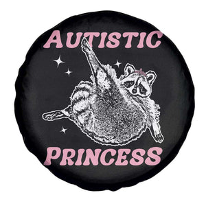 Funny Autistic Princess Spare Tire Cover Autism Awareness Raccoon TS11 Print Your Wear