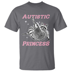 Funny Autistic Princess T Shirt Autism Awareness Raccoon TS11 Charcoal Print Your Wear