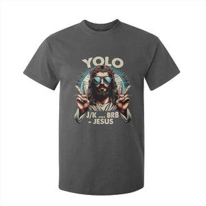 Funny Resurrection Christians Easter Day T Shirt For Kid Yolo JK BRB Jesus TS11 Dark Heather Print Your Wear