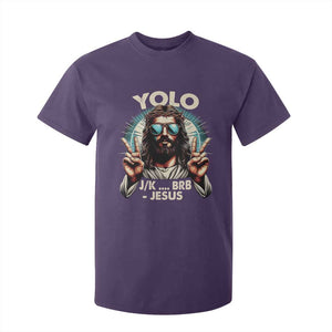 Funny Resurrection Christians Easter Day T Shirt For Kid Yolo JK BRB Jesus TS11 Purple Print Your Wear