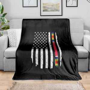 WW2 World War II Vintage American Flag Throw Blanket TS11 Print Your Wear