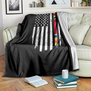 WW2 World War II Vintage American Flag Throw Blanket TS11 Print Your Wear