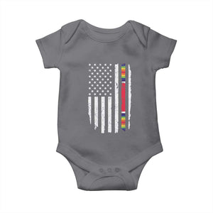 WW2 World War II Vintage American Flag Baby Onesie TS11 Charcoal Print Your Wear