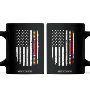 WW2 World War II Vintage American Flag Coffee Mug TS11 Black Print Your Wear