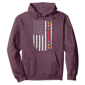WW2 World War II Vintage American Flag Hoodie TS11 Maroon Print Your Wear