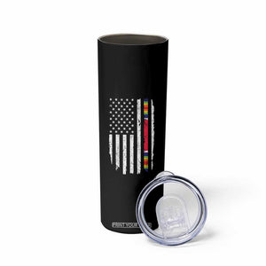 WW2 World War II Vintage American Flag Skinny Tumbler TS11 Print Your Wear