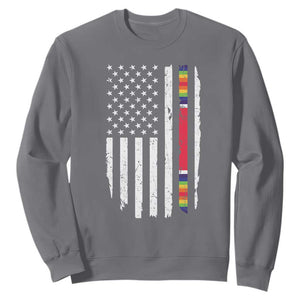 WW2 World War II Vintage American Flag Sweatshirt TS11 Charcoal Print Your Wear