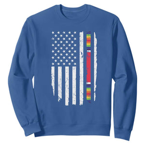 WW2 World War II Vintage American Flag Sweatshirt TS11 Royal Blue Print Your Wear