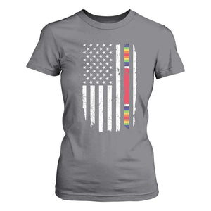 WW2 World War II Vintage American Flag T Shirt For Women TS11 Charcoal Print Your Wear