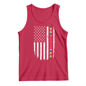 WW2 World War II Vintage American Flag Tank Top TS11 Red Print Your Wear