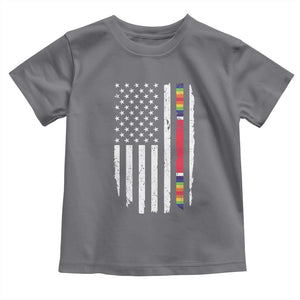 WW2 World War II Vintage American Flag Toddler T Shirt TS11 Charcoal Print Your Wear