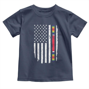 WW2 World War II Vintage American Flag Toddler T Shirt TS11 Navy Print Your Wear