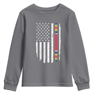 WW2 World War II Vintage American Flag Youth Sweatshirt TS11 Charcoal Print Your Wear