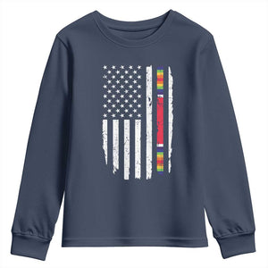 WW2 World War II Vintage American Flag Youth Sweatshirt TS11 Navy Print Your Wear