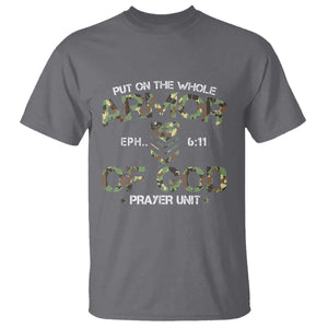 Put On The Whole Armor Of God Prayer Unit T Shirt Ephesians 6:11 Christian Army TS11 Charcoal Print Your Wear